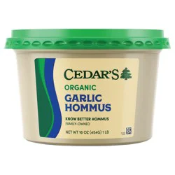Cedar's Organic Garlic Hummus - 16 oz