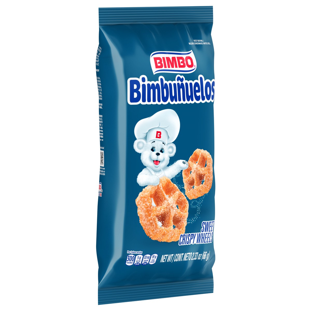 slide 2 of 9, Bimbo Bimbuñuelos Sweet Wheels, 2.33 oz, Crispy Cinnamon Sugar Fritters, Bag, 2.33 oz