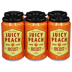 Locust Semi-Sweet Juicy Peach Hard Cider, 6 - 12 fl oz Cans