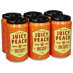 Locust Semi-Sweet Juicy Peach Hard Cider 6 - 12 fl oz Cans