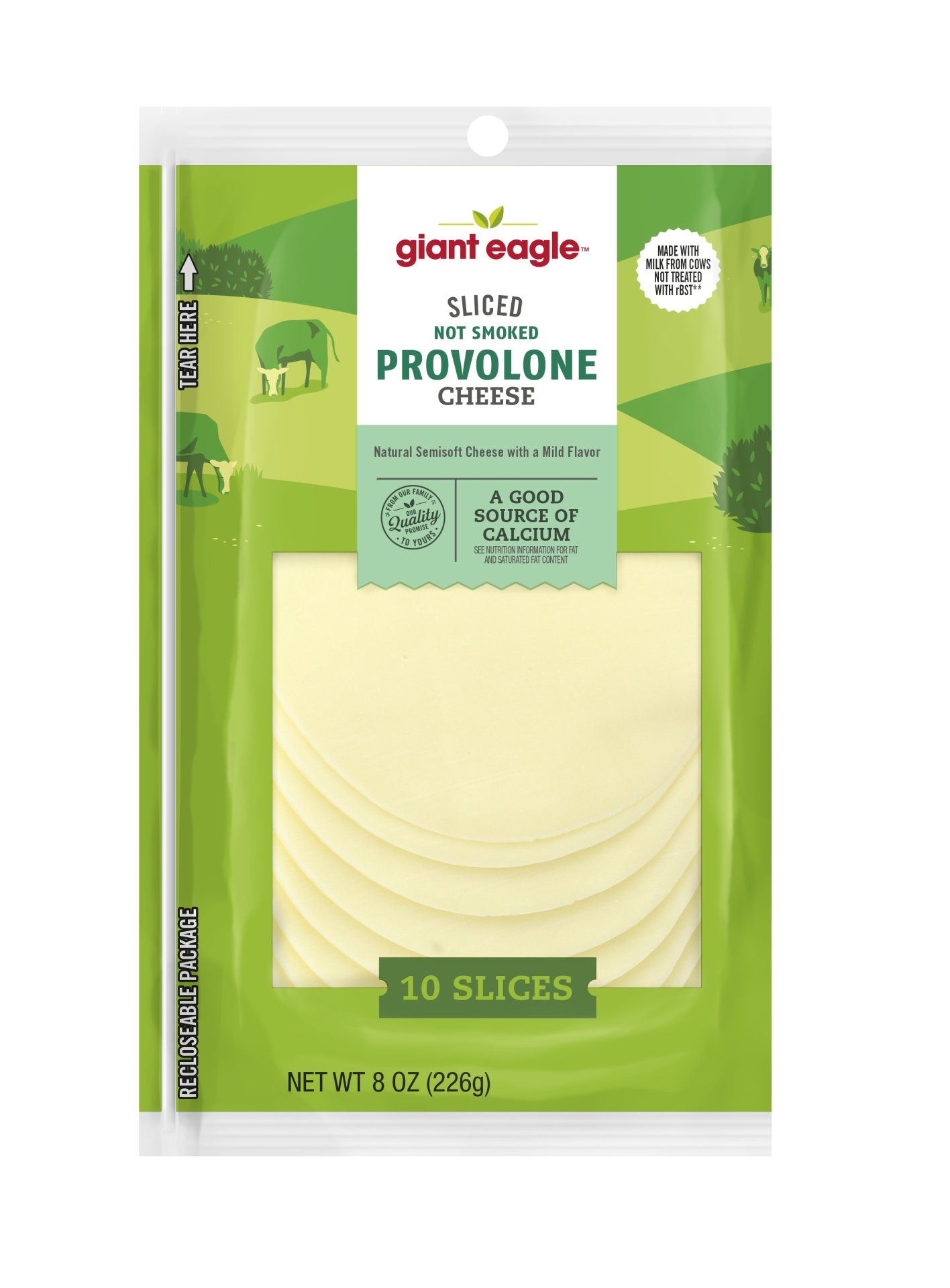 slide 1 of 1, Giant Eagle Sliced Provolone Cheese, 8 oz