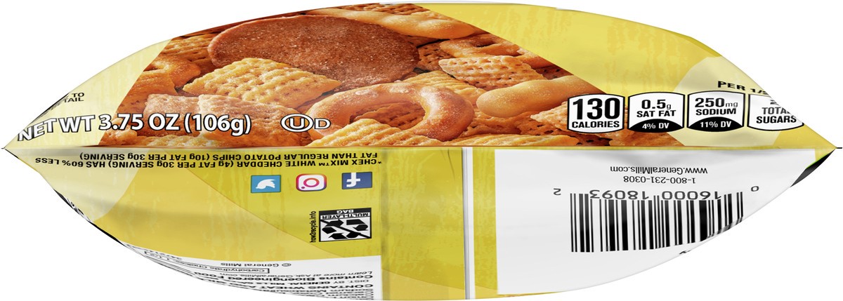 slide 5 of 13, Chex Mix Savory White Cheddar Snack Mix, 3.75 oz