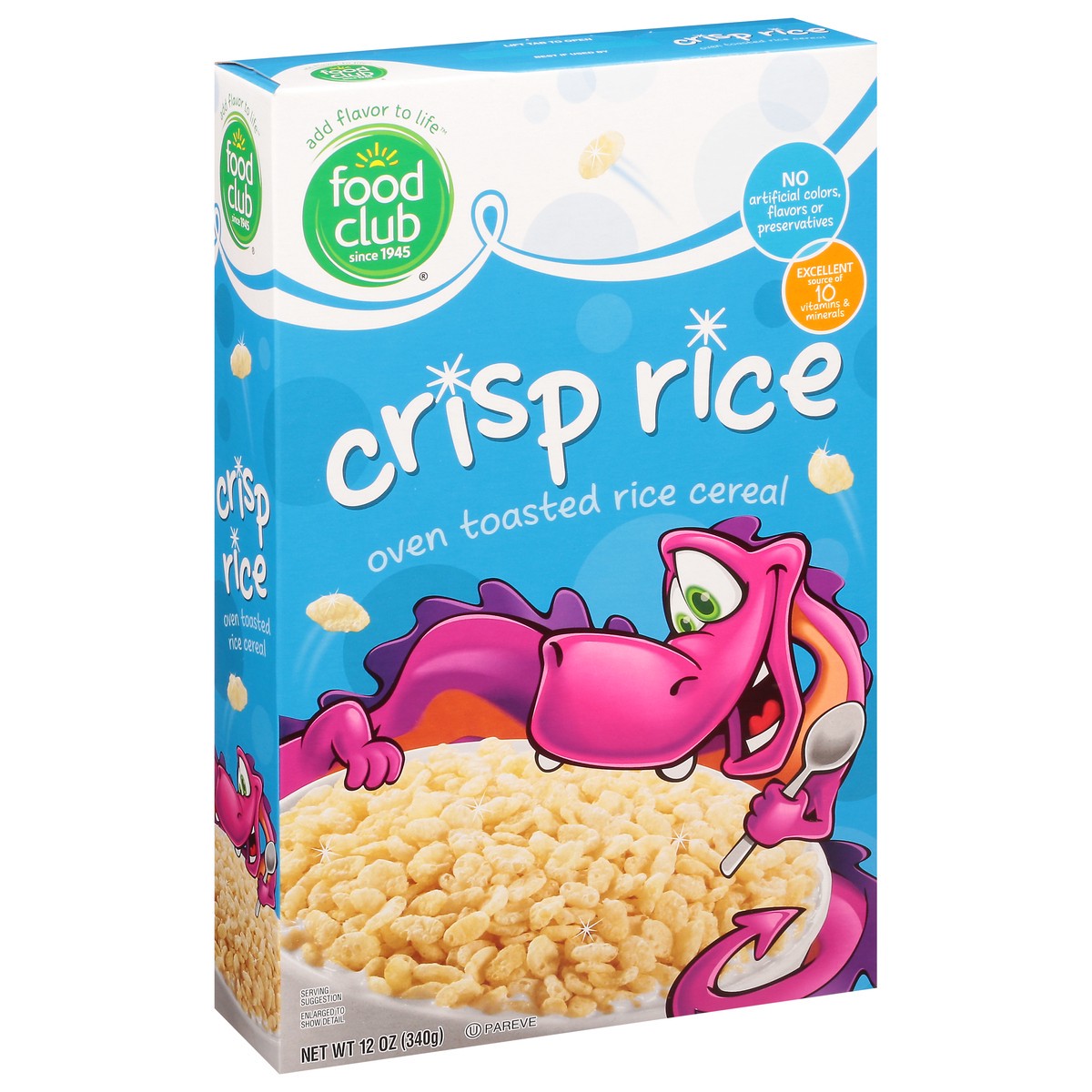 slide 2 of 11, Food Club Crisp Rice Cereal, 12 oz