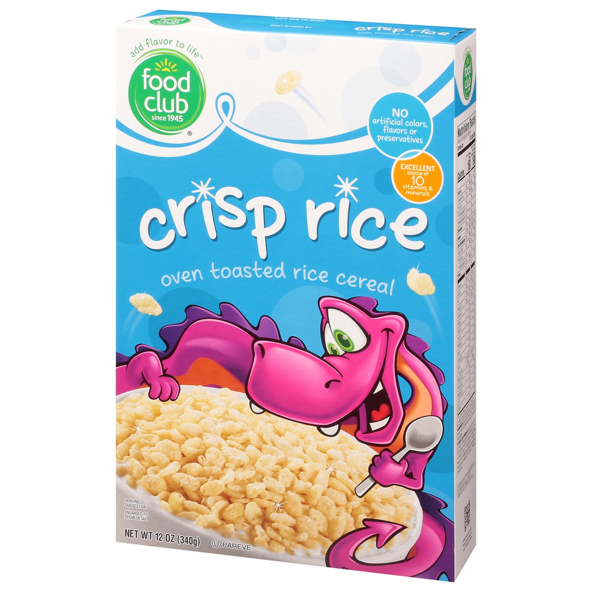 slide 3 of 11, Food Club Crisp Rice Cereal, 12 oz