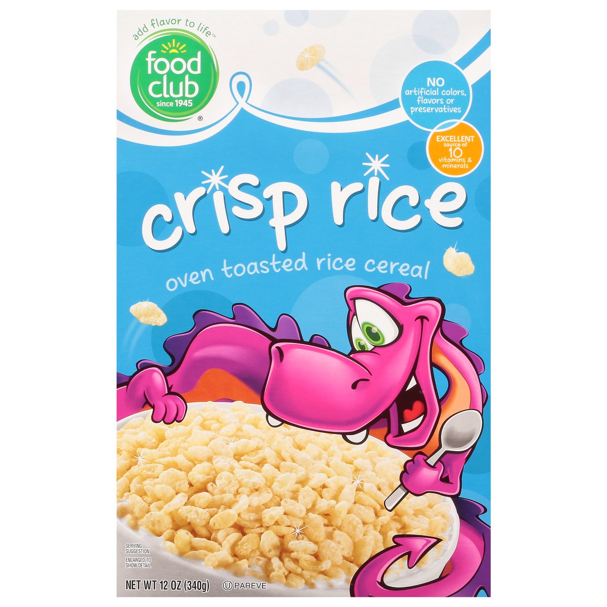 slide 5 of 11, Food Club Crisp Rice Cereal, 12 oz