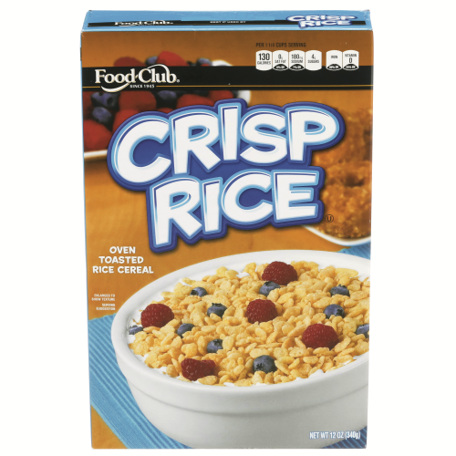 slide 1 of 1, Food Club Crisp Rice Cereal, 12 oz
