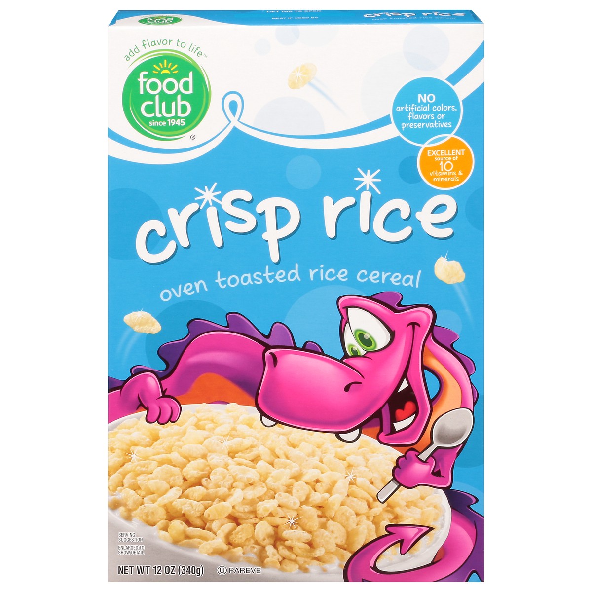 slide 1 of 11, Food Club Crisp Rice Cereal, 12 oz