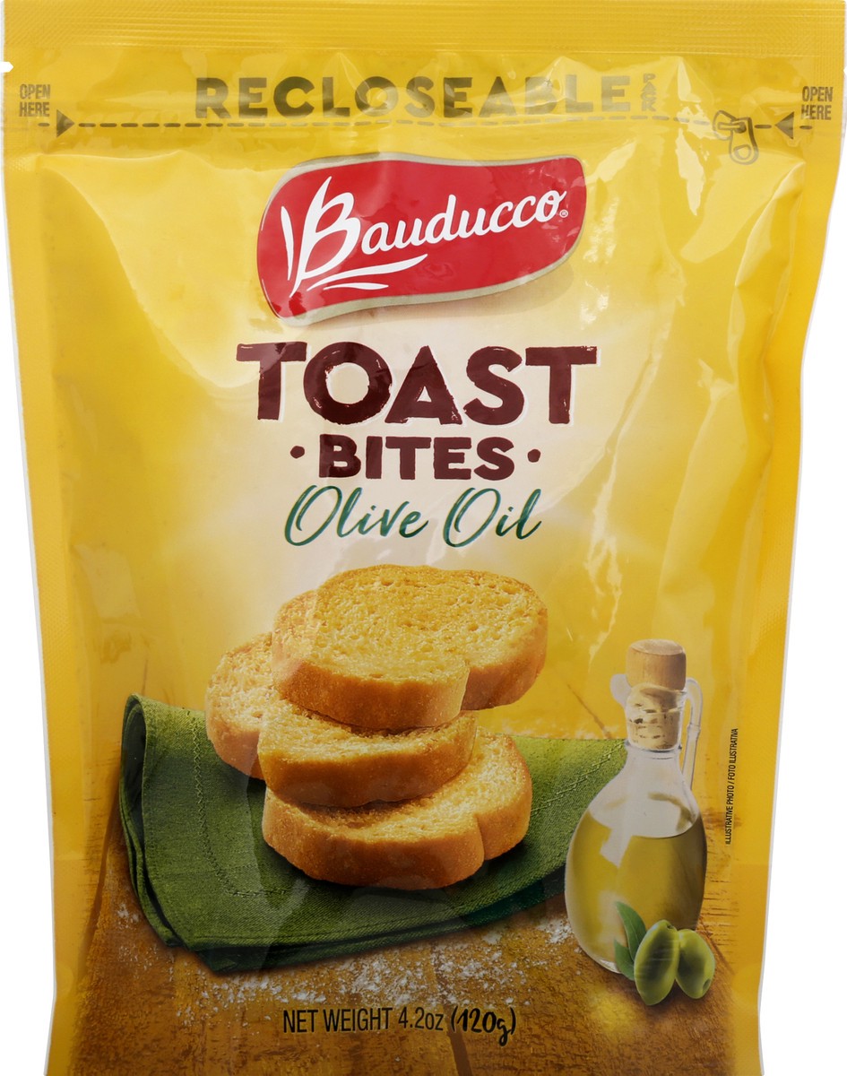 slide 1 of 12, Bauducco Olive Oil Toast Bites 4.2 oz, 4.2 oz