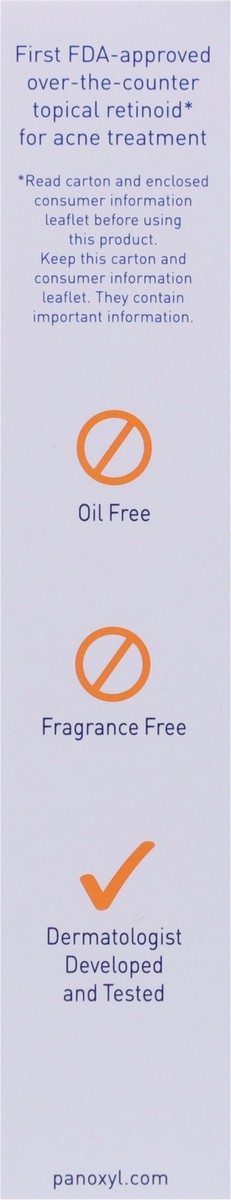 slide 7 of 9, PanOxyl Adapalene Gel USP 0.1% Acne Treatment 0.5 oz, 0.50 oz