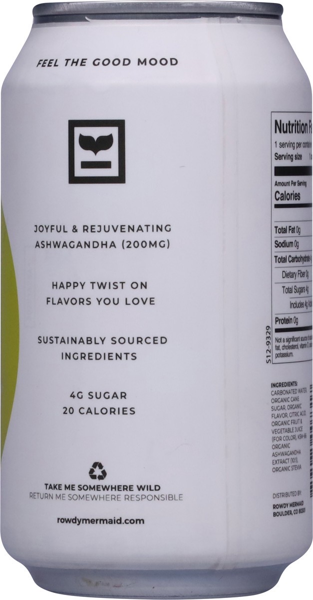 slide 3 of 13, Rowdy Mermaid Ashwagandha Lemon Lime Soda - 12 fl oz, 12 fl oz