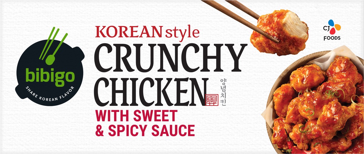 slide 8 of 9, Bibigo Korean Style Crunchy Chicken with Sweet & Spicy Sauce, 18 oz