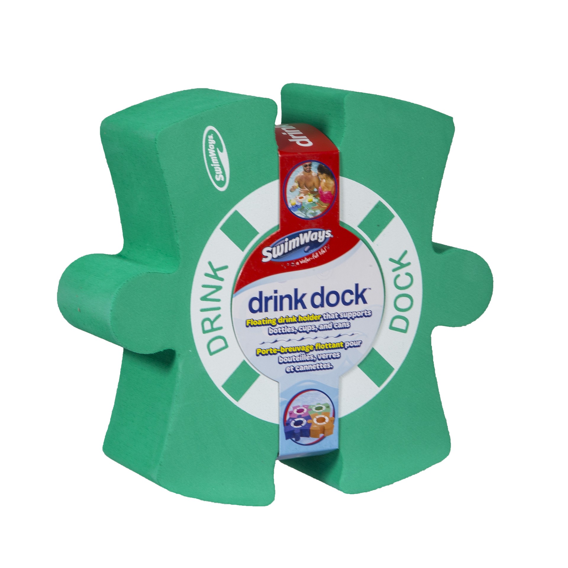 slide 1 of 5, SwimWays Drink Dock Puzzle,  Pool Float Drink Holder , colors vary, 1 ct