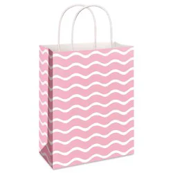 American Greetings All Occasion Large Light Pink Wavy Print Gift Bag