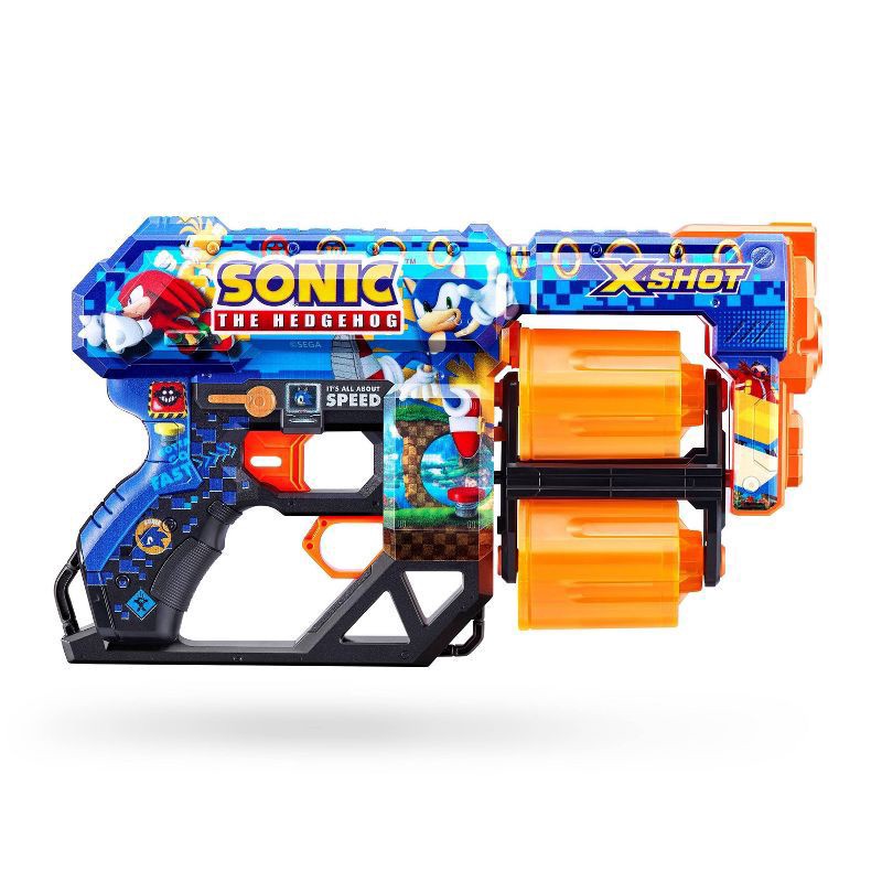 slide 2 of 5, X-Shot SKINS Dread Dart Blaster - Sonic the Hedgehog by ZURU, 1 ct
