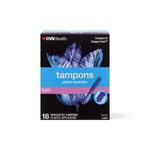 slide 1 of 1, CVS Health Tampons, Unscented, Light, 18 Ct, 1 ct