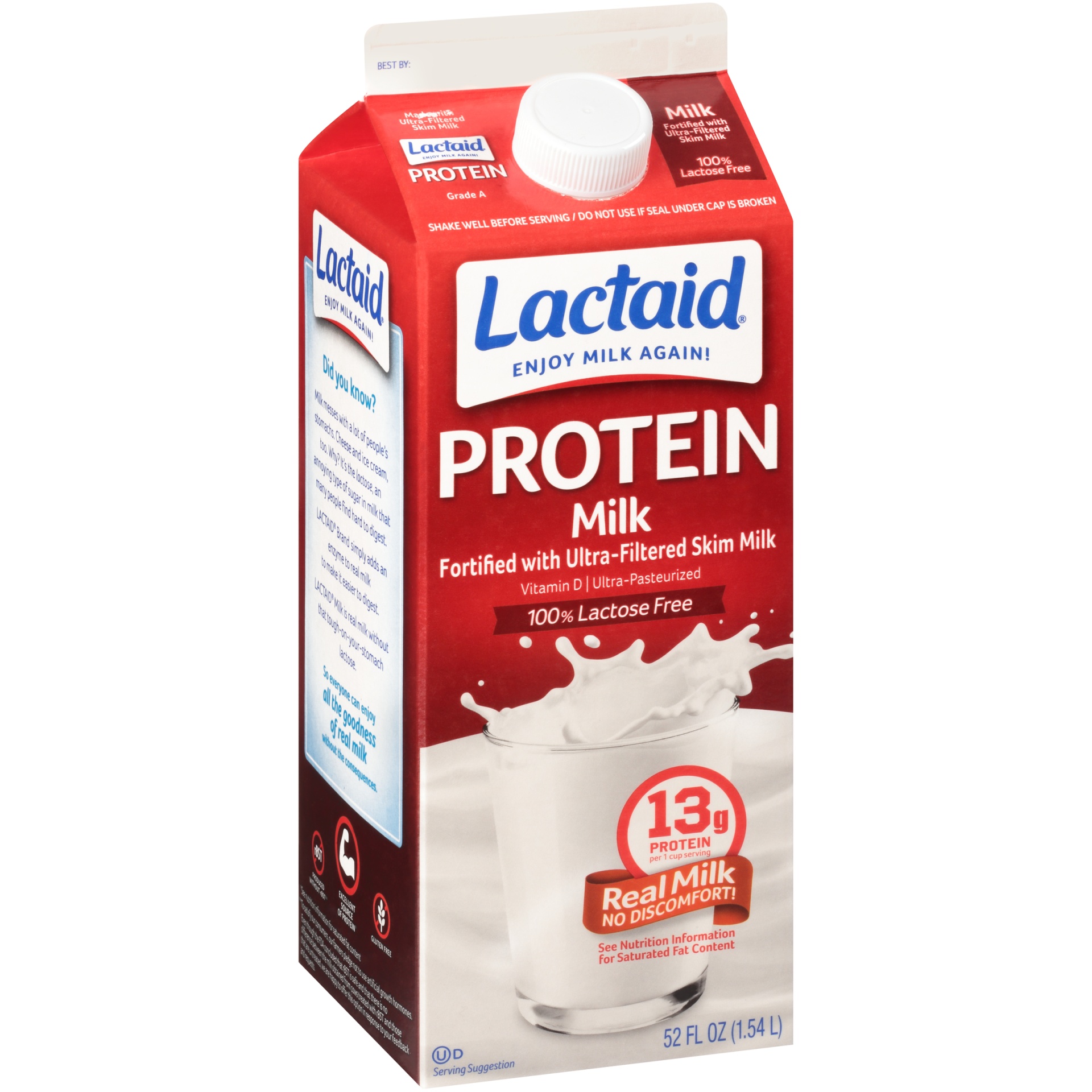 slide 2 of 7, Lactaid Protein Whole Milk, 52 oz