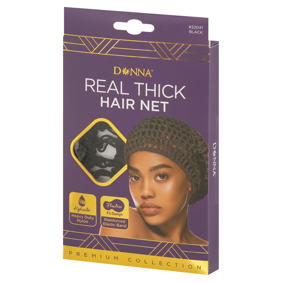 slide 11 of 11, Donna Premium Collection Black Real Thick Hair Net 1 ea, 1 ct