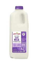 Giant Eagle Fat Free Skim Milk, Quart