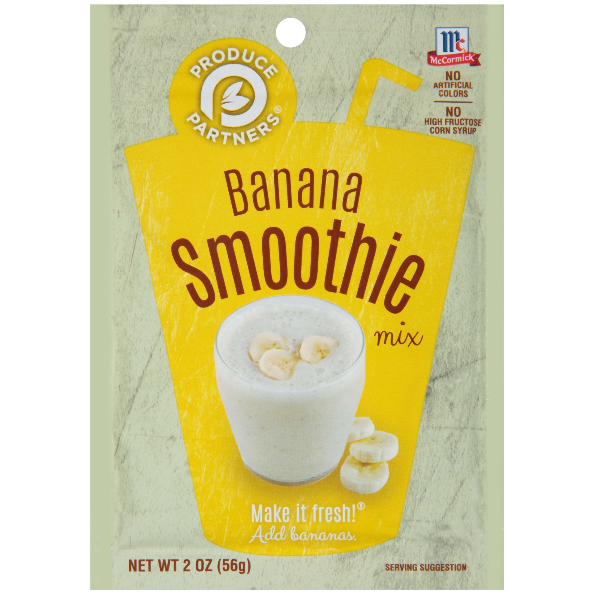 slide 1 of 7, McCormick Produce Partners Smoothie Mix - Banana - 2 oz, 2 oz