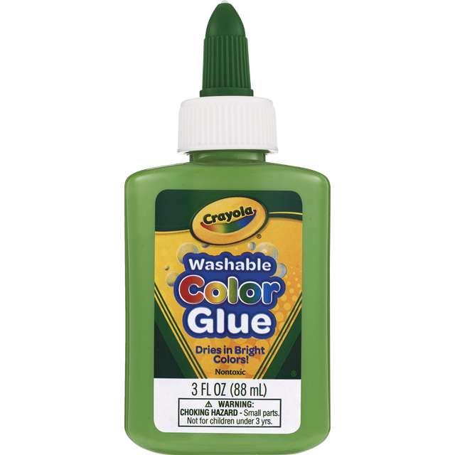 slide 1 of 1, Crayola Washable Color Glue - Granny Smith Apple, 3 fl oz