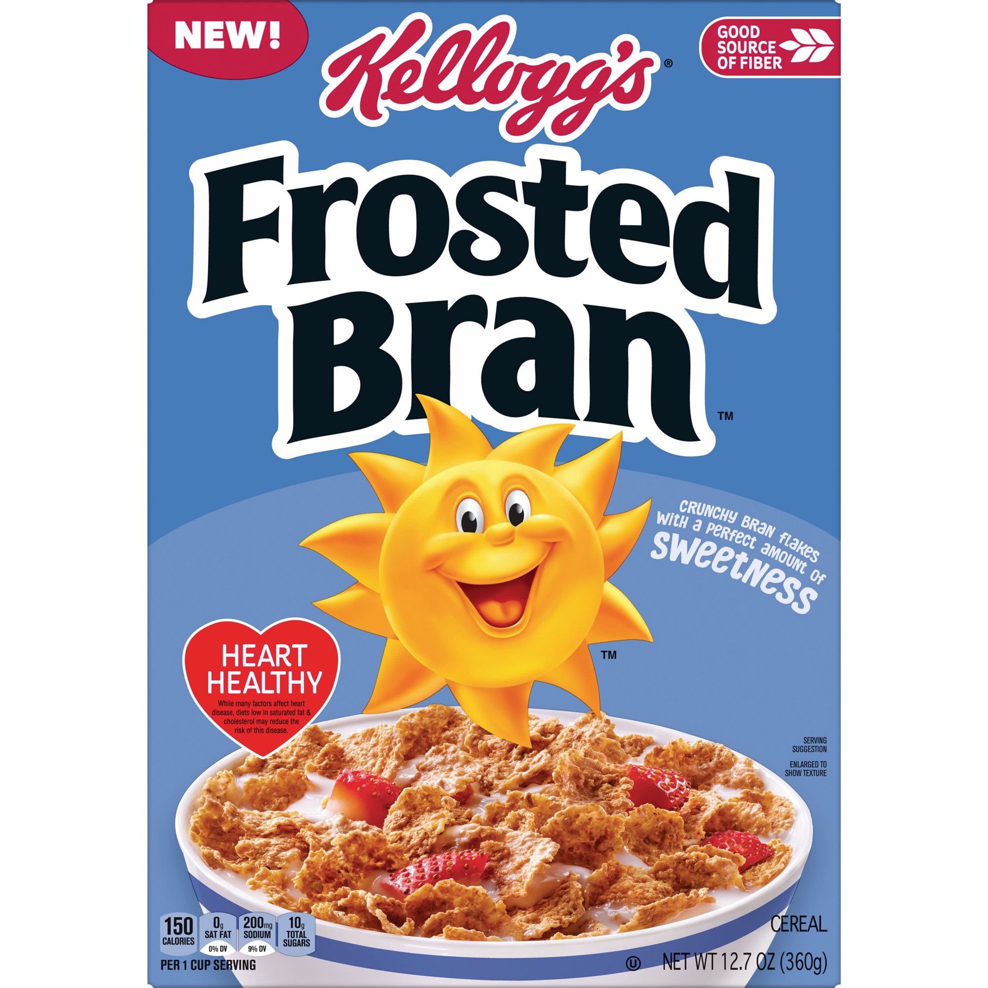 slide 4 of 5, Kellogg's Frosted Bran Breakfast Cereal Original, 12.7 oz, 12.7 oz