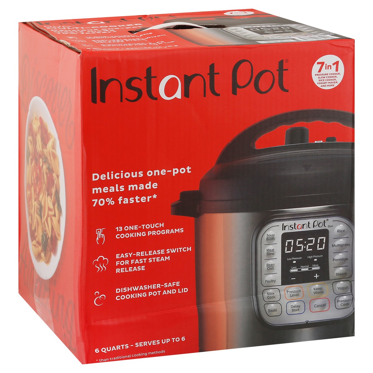 slide 7 of 9, Instant Pot Duo 6 Quarts 7 in 1 Multi-Cooker 1 ea, 1 ct
