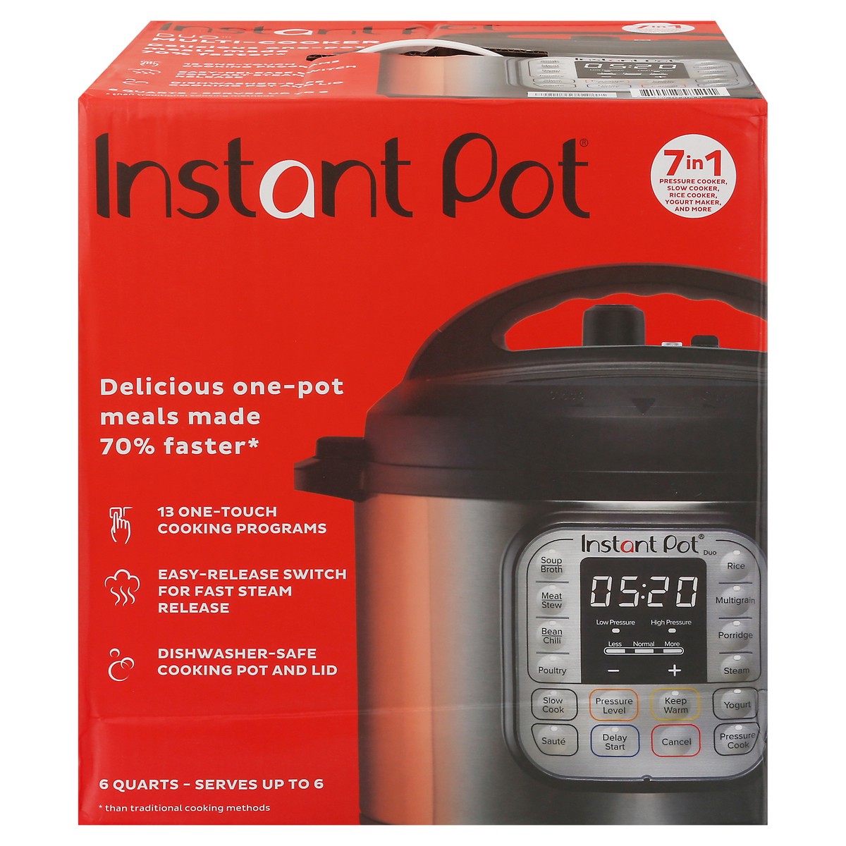 slide 1 of 9, Instant Pot Duo 6 Quarts 7 in 1 Multi-Cooker 1 ea, 1 ct