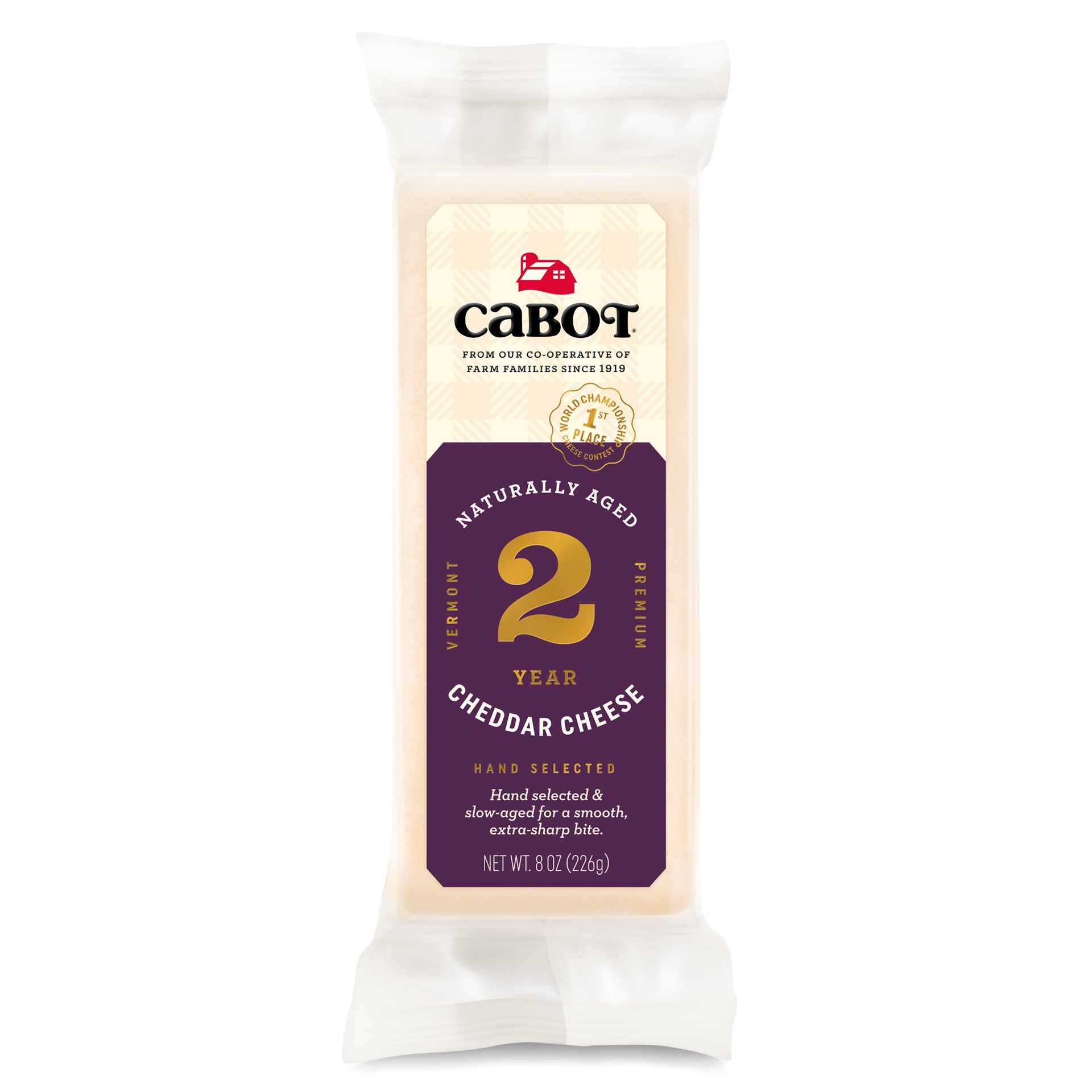 slide 1 of 1, Cabot 2 Year Cheddar Cheese, 8 oz, 8 oz