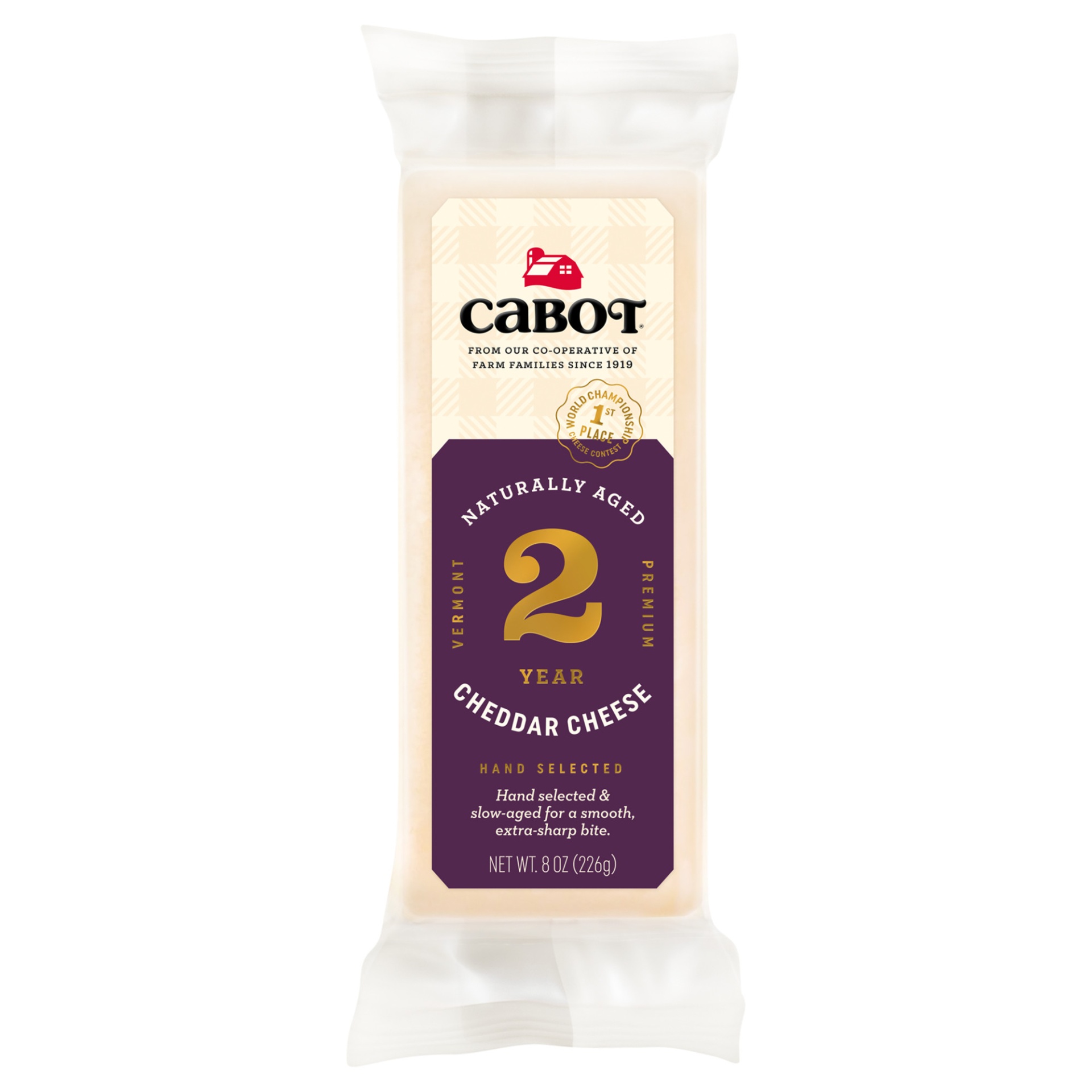 slide 1 of 3, Cabot 2 Year Cheddar Cheese, 8 oz