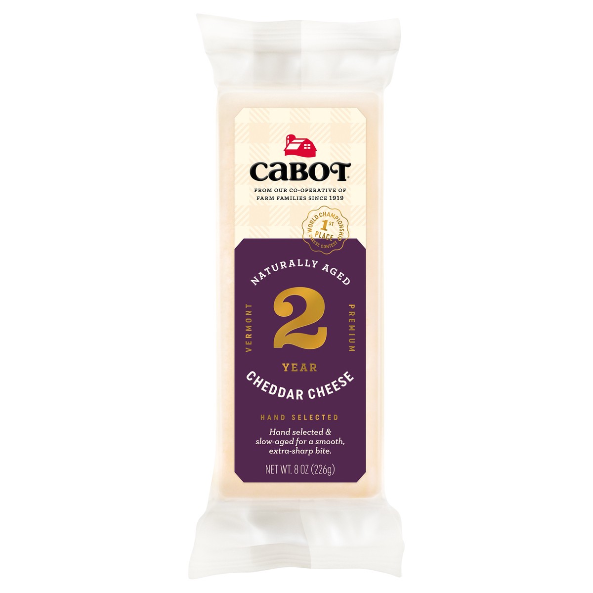 slide 1 of 1, Cabot Premium Vermont Cheddar Cheese 8 oz, 8 oz