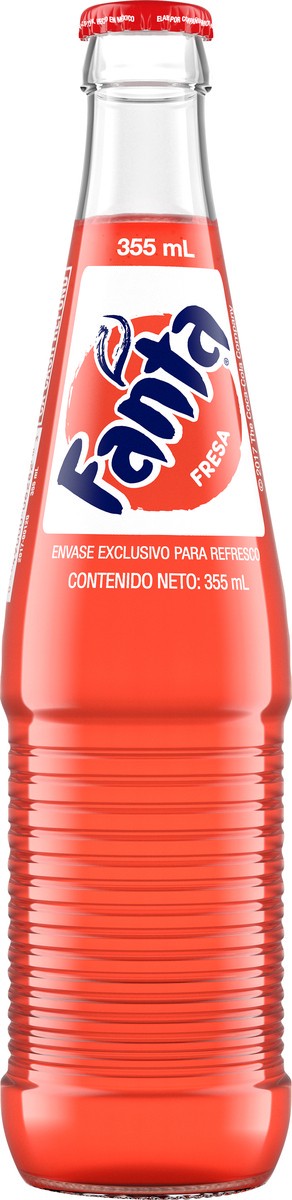 slide 4 of 7, Fanta Strawberry Mexico Glass Bottle, 355 mL, 12 fl oz