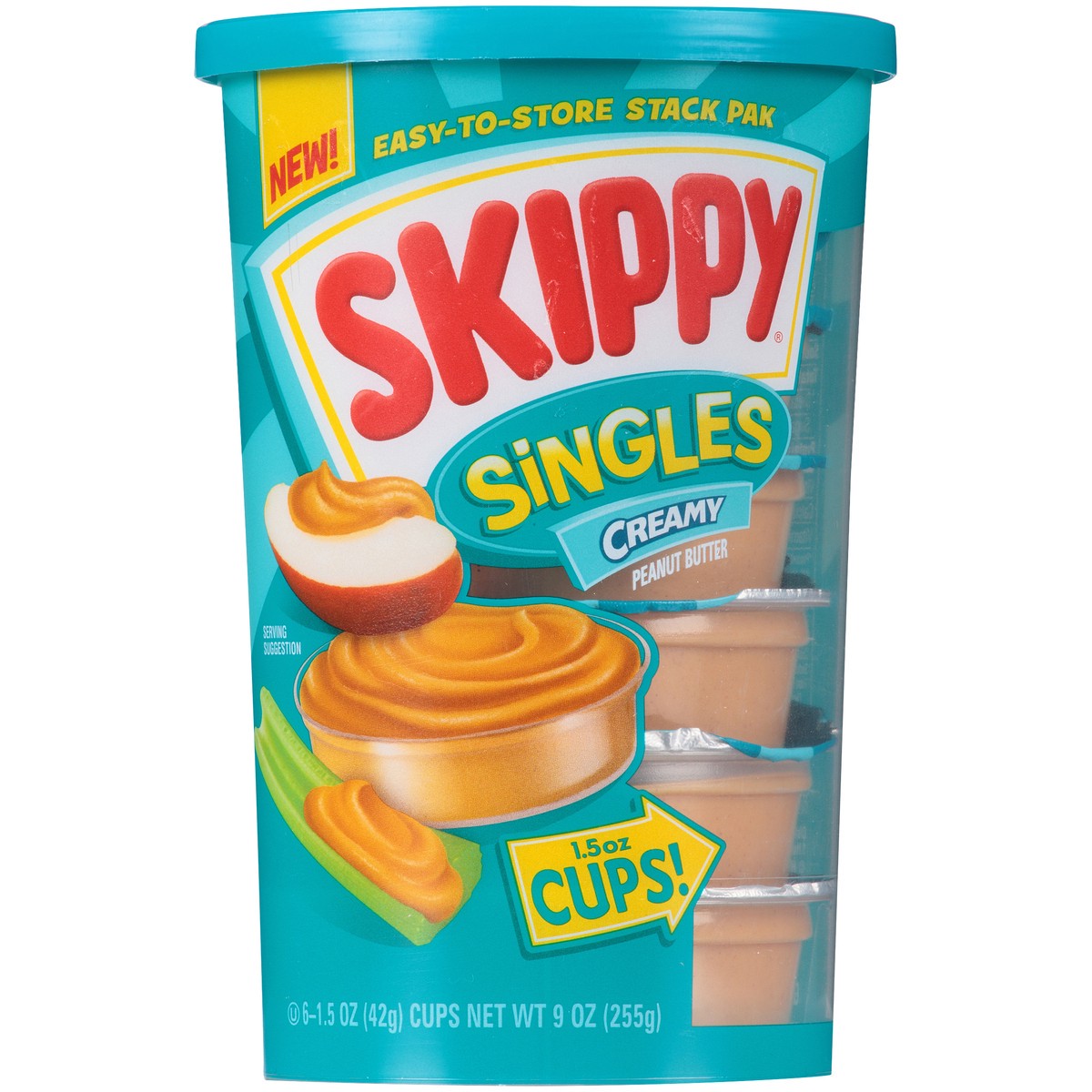 slide 4 of 7, Skippy Singles Creamy Peanut Butter 6-1.5 oz. Cups, 9 oz