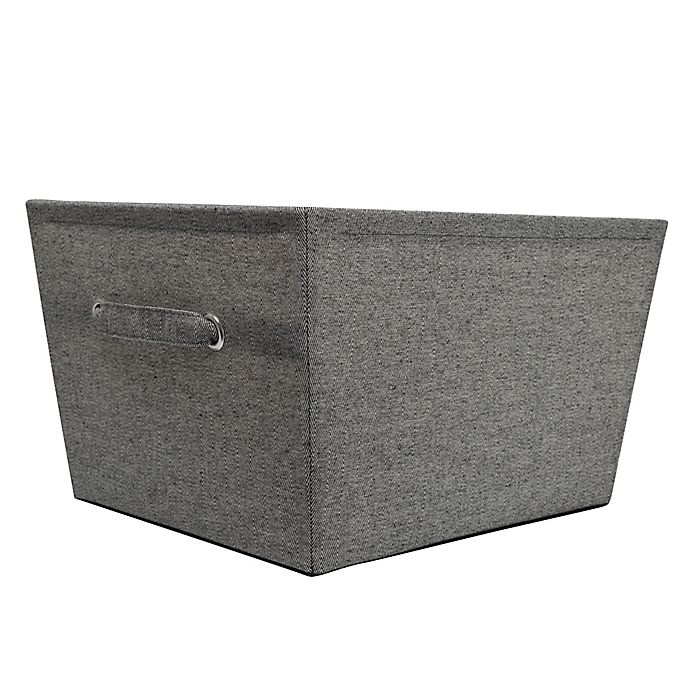 slide 1 of 1, SALT Arrow Weave Large Storage Bin - Grey, 1 ct