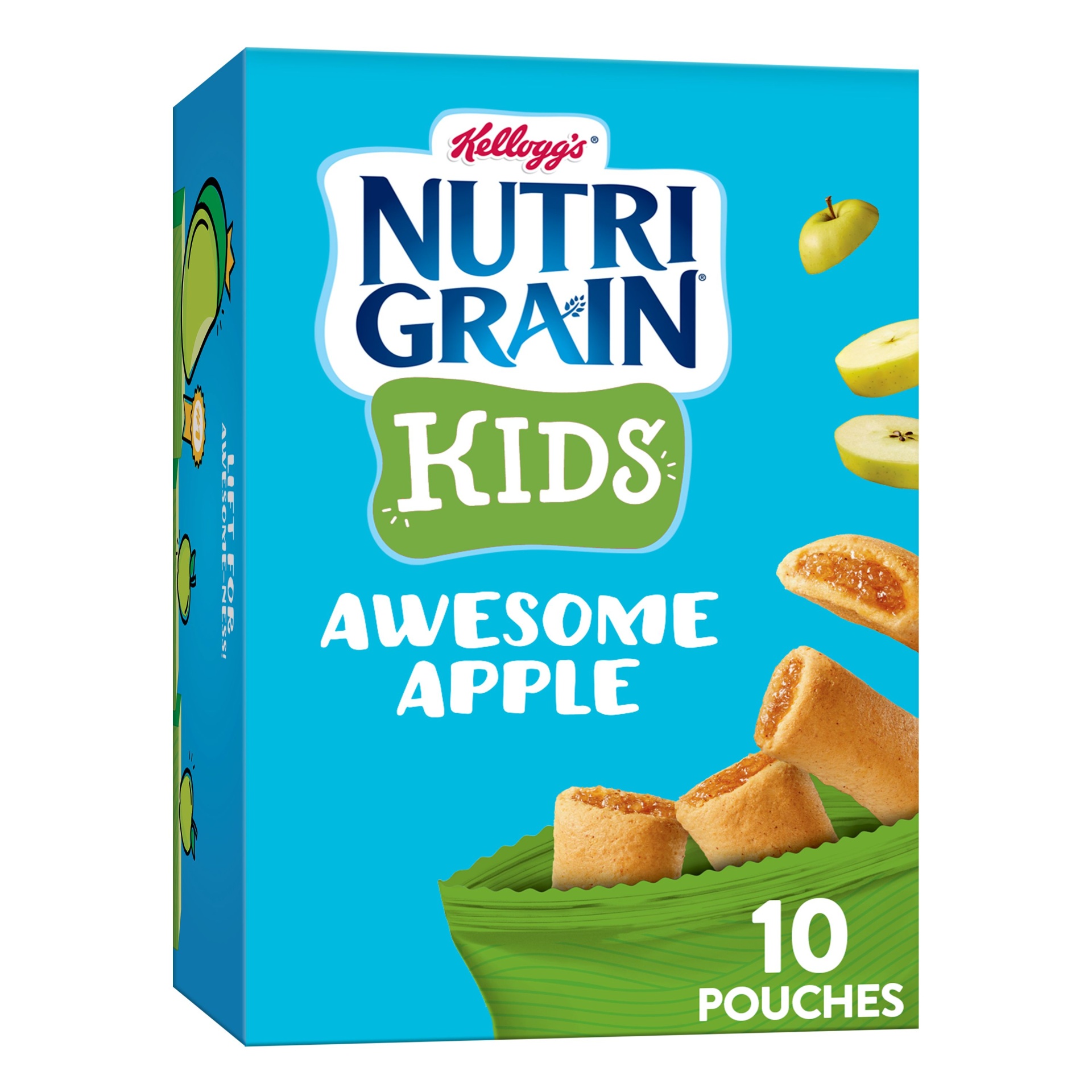 slide 1 of 5, Kellogg's Nutri-Grain Mini Breakfast Bars, Made with Whole Grains, Kids Lunch Snacks, Apple, 13 oz