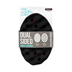 KISS Colors & Care Dual Sided Twist Sponge, Medium, 10mm-14mm, Ultra-Efficient, Perfect Twists, Professional Quality, Comfortable Grip & Durable Hair Care Tool