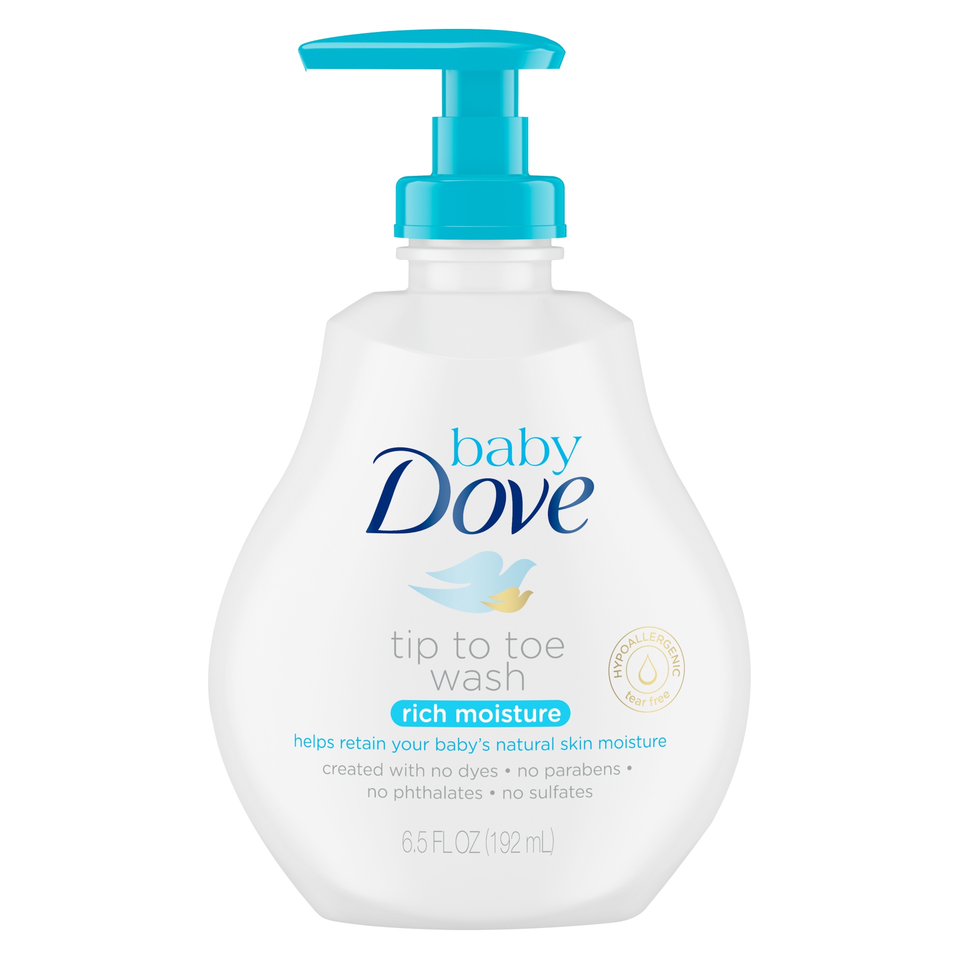 slide 1 of 1, Baby Dove Rich Moisture Tip to Toe Baby Wash, 6.5 oz