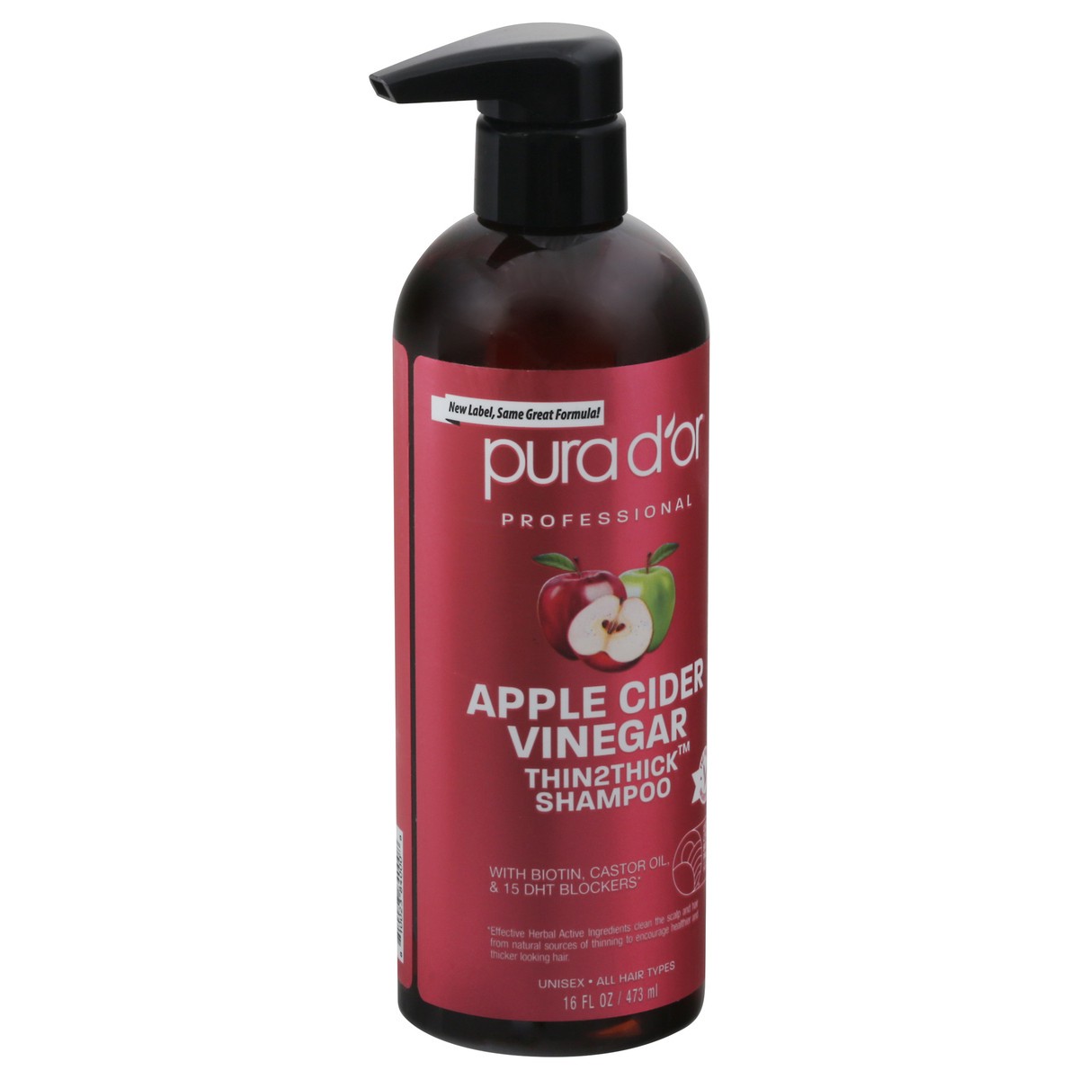 slide 2 of 12, PURA D'OR Thin2Thick Professional Apple Cider Vinegar Shampoo 16 fl oz, 16 fl oz