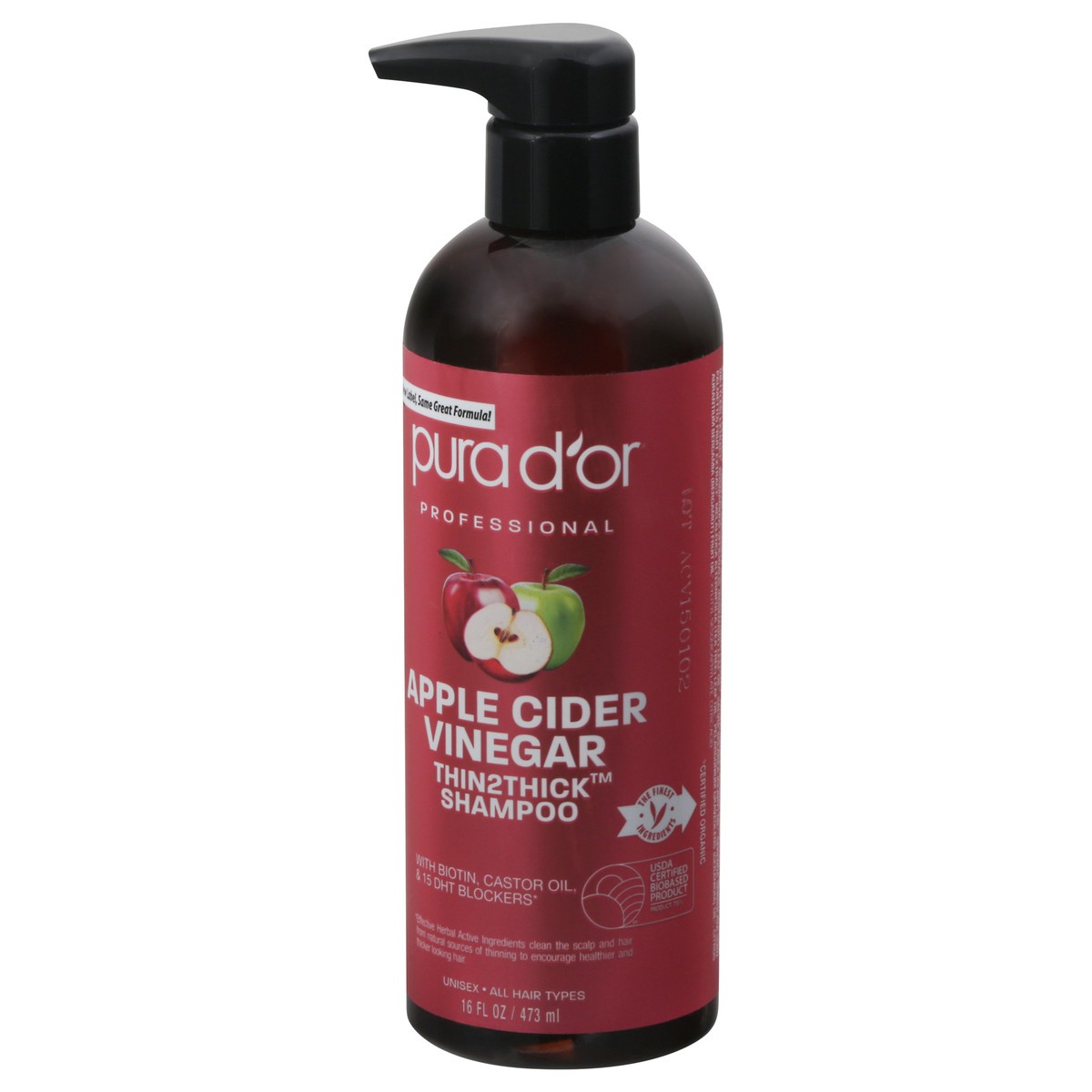 slide 9 of 12, PURA D'OR Thin2Thick Professional Apple Cider Vinegar Shampoo 16 fl oz, 16 fl oz
