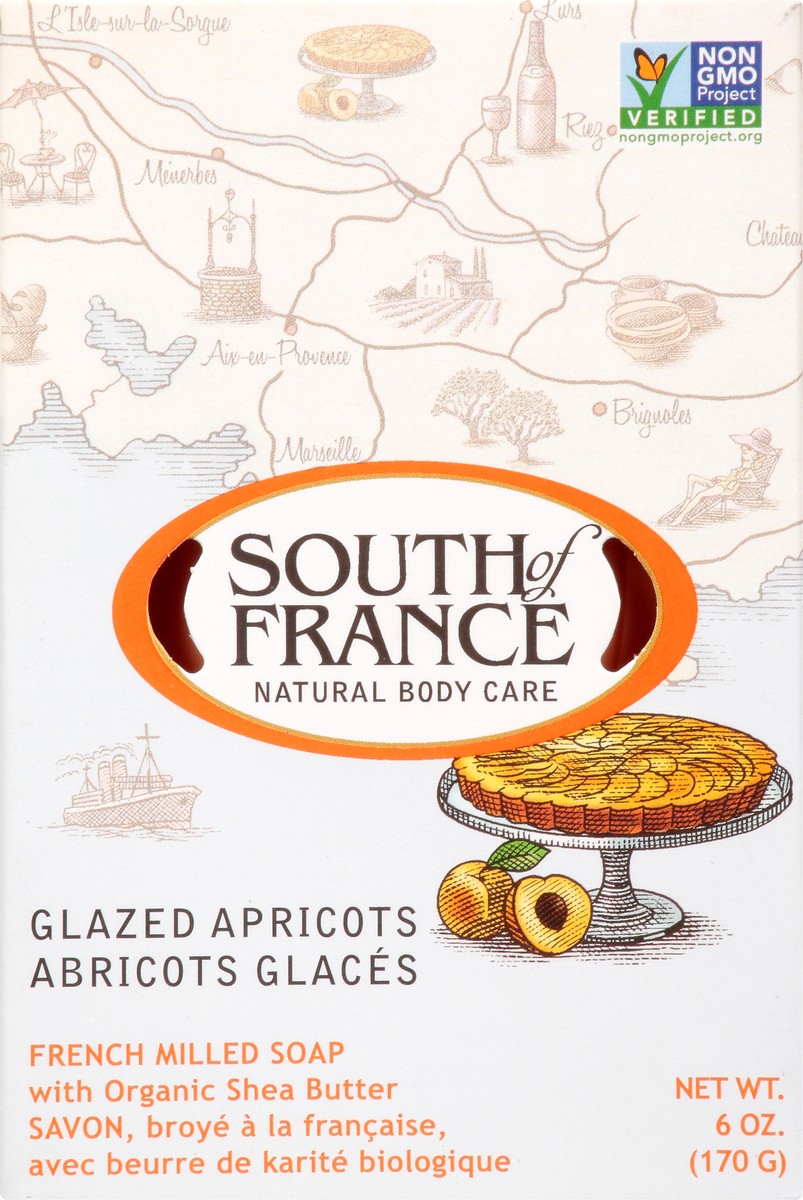 slide 6 of 9, South of France French Milled Glazed Apricots Soap 6 oz, 6 oz