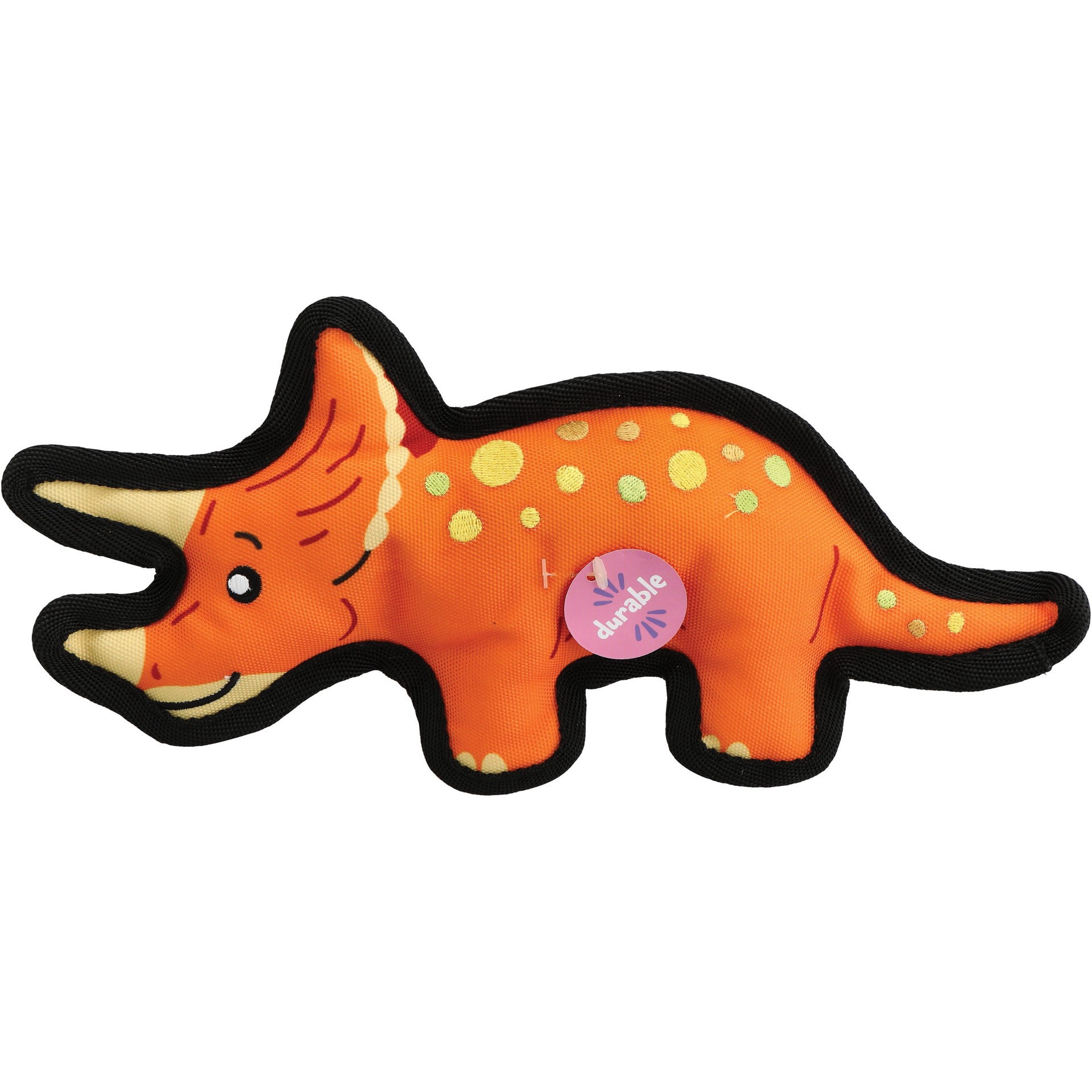 slide 1 of 1, Woof & Whiskers Triceratops Plush Dog Toy, 1 ct