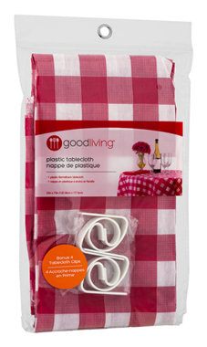 slide 1 of 1, Good Living Plastic Table Cloth, 1 ct