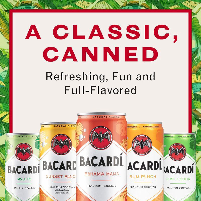 slide 6 of 6, Bacardi 4 Pack Mojito Rum Cocktail 4 ea, 4 ct