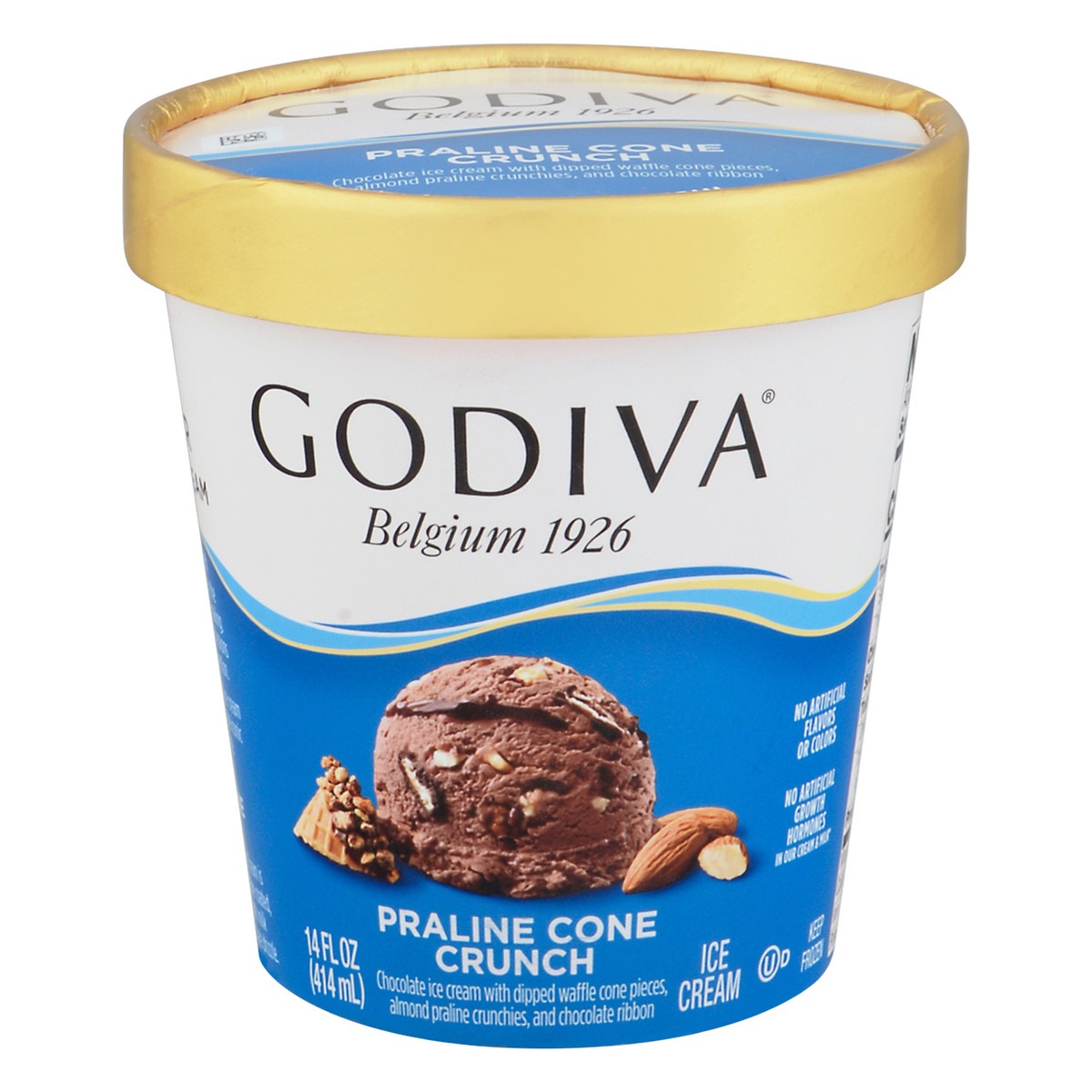 slide 1 of 9, Godiva Praline Cone Crunch Ice Cream 14 fl oz, 14 fl oz