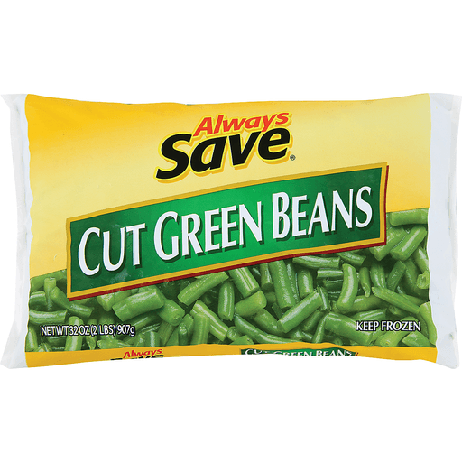 slide 1 of 1, Always Save Cut Green Beans, 32 oz