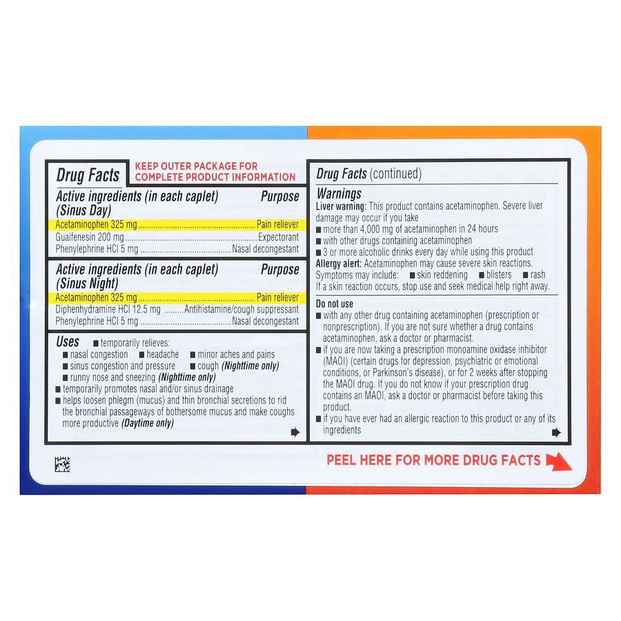 slide 4 of 5, Walgreens Daytime & Nighttime Sinus Pressure & Pain Caplets, 20 ct