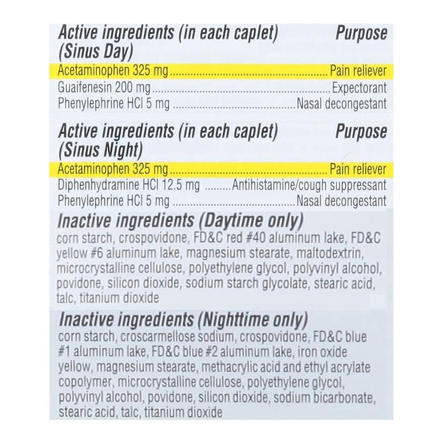 slide 2 of 5, Walgreens Daytime & Nighttime Sinus Pressure & Pain Caplets, 20 ct