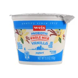 Weis Quality Blended Whole Milk Vanilla Gluten Free Yogurt