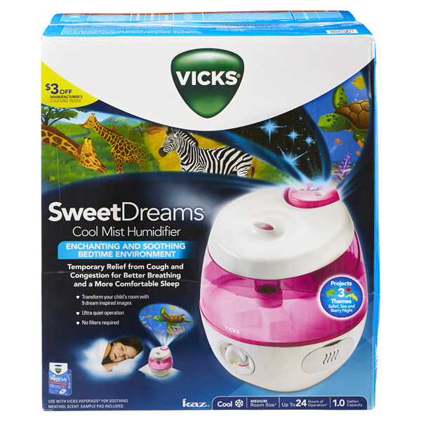 slide 1 of 1, Vicks Sweet Dreams Cool Mist Humidifier, 1 gal