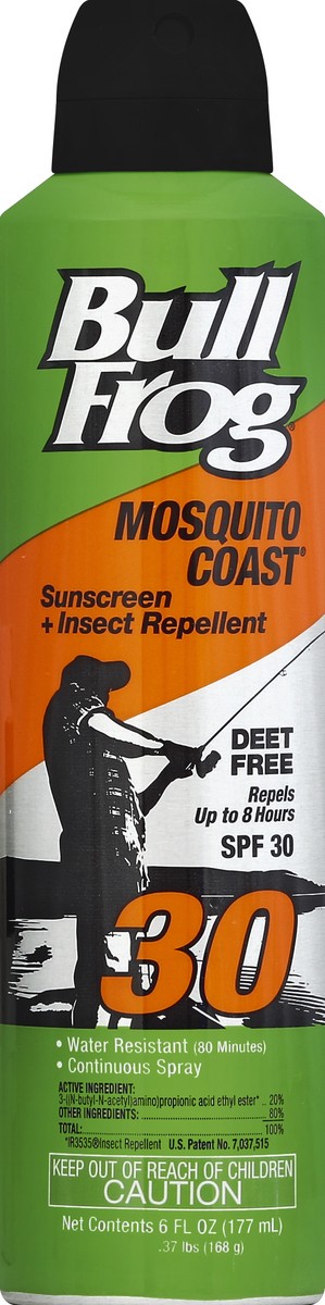 slide 2 of 2, BullFrog Mosquito Coast Sunscreen + Insect Repellent SPF 30, 6 fl oz