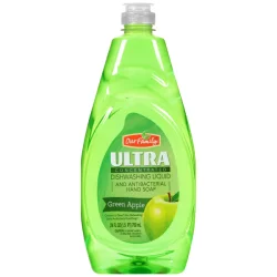 Our Family Ultra Concentrated Green Apple Dishwashing Liquid Antibacterial Hand Soap